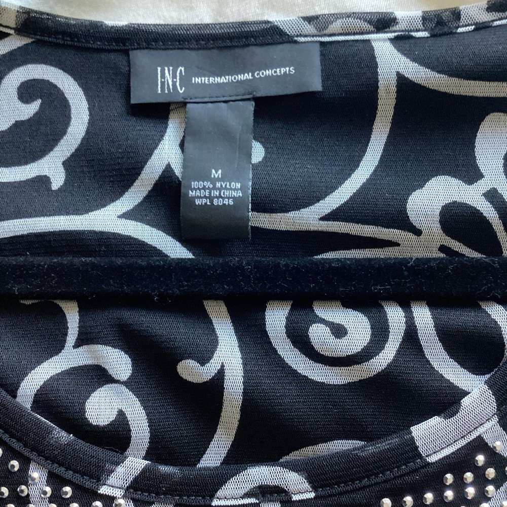 🌹INC dressy‎ top size M - Picture 4 of 10